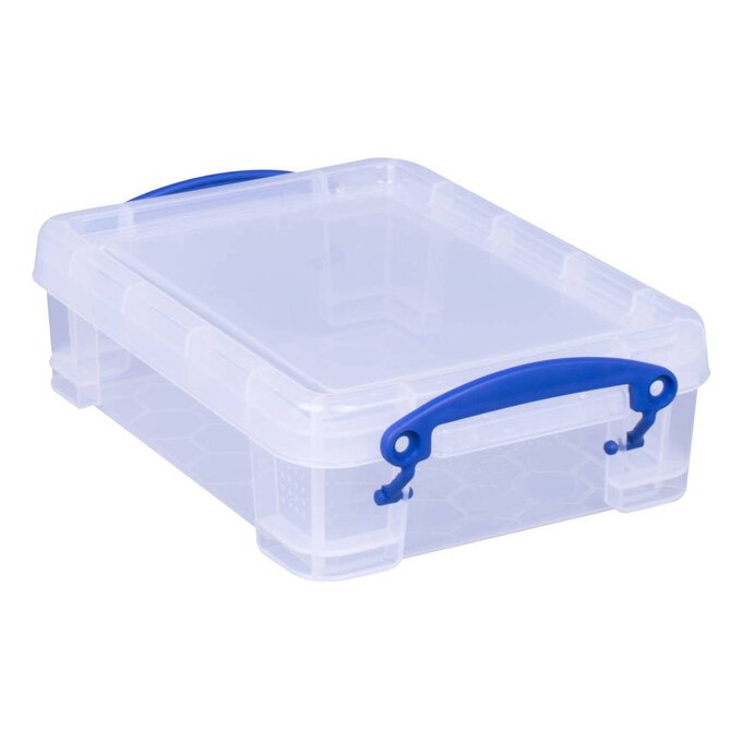 Really Useful Clear Plastic Storage Box 1.75 Litres image number 1