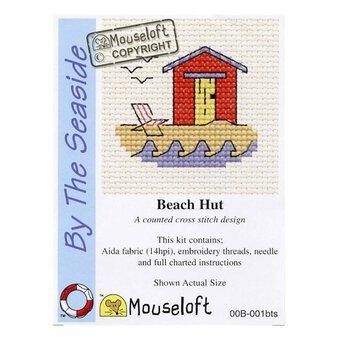 Mouseloft Stitchlets Beach Hut Seaside Cross Stitch Kit