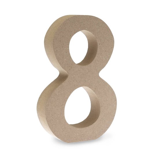 MDF Wooden Number 8 13cm image number 1
