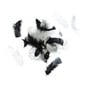Black and White Harlequin Feather Mix 5g image number 4