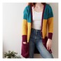 Knitcraft Colour Block Longline Cardigan Digital Pattern 0255 image number 1
