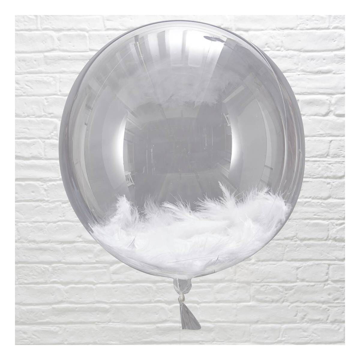 Ginger Ray Large White Feather Orb Balloons 3 Pack Hobbycraft