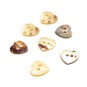 Hemline Cream Mother of Pearl Heart Buttons 11.25mm 7 Pack image number 1