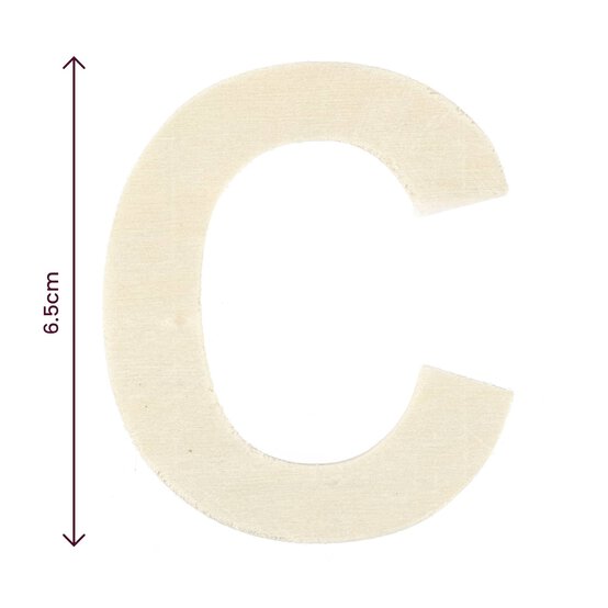 Small Wooden Letter C 6.5cm image number 4