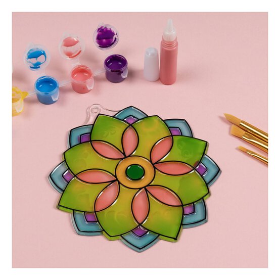 Flower Mandala Plastic Suncatcher image number 4