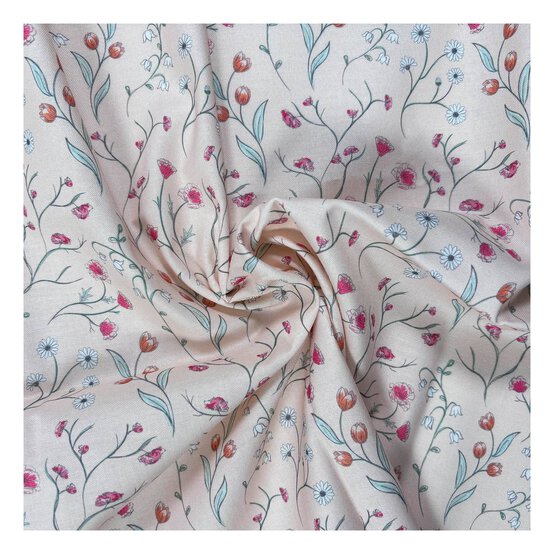 Wild Flowers Flower Trails Cotton Fabric by the Metre image number 1
