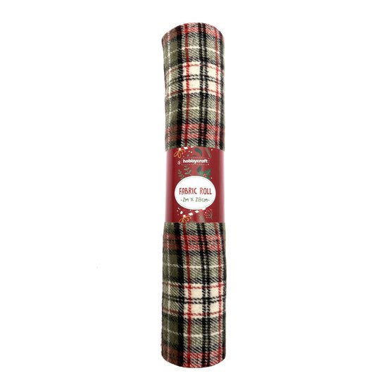 Christmas Tartan Fabric Roll 28cm x 2m image number 4