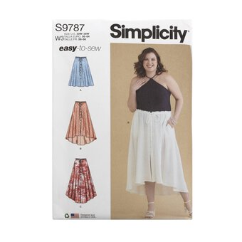 Simplicity Women's Skirts Sewing Pattern S9787 (W3 30W-38W)
