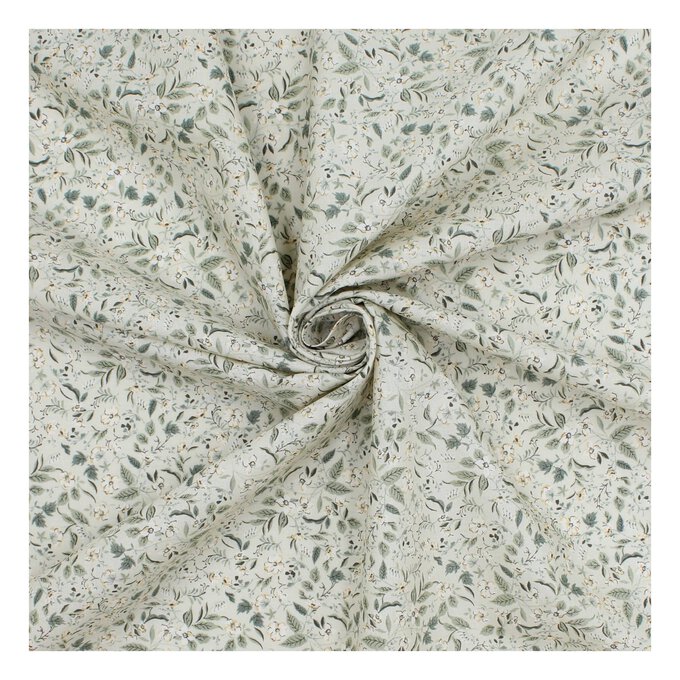 Sevenberry Cream Cotton Lawn Fabric by the Metre Hobbycraft