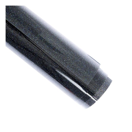 Siser Galaxy Black Glitter Heat Transfer Vinyl 30cm x 50cm image number 3