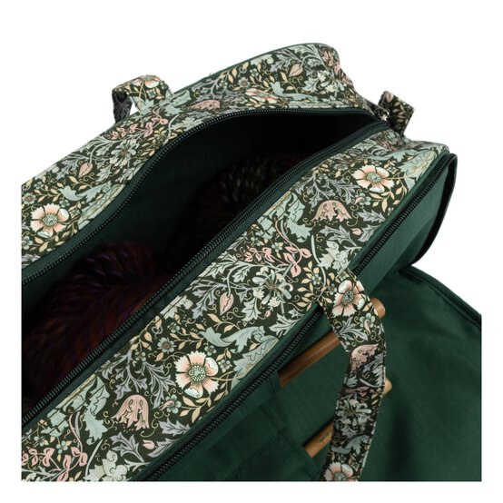 Floral Wood Block Knitting Bag image number 5