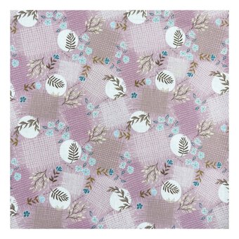 Vintage Haze Layered Botanical Cotton Fabric by the Metre