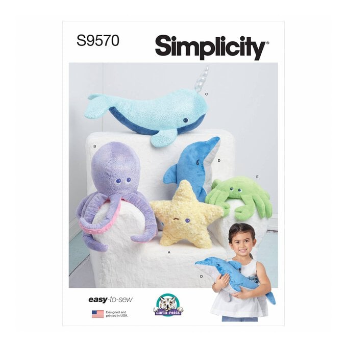 Simplicity Sea Creatures Sewing Pattern S9570 image number 1