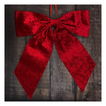 Extra Large Red Velvet Bow 56cm