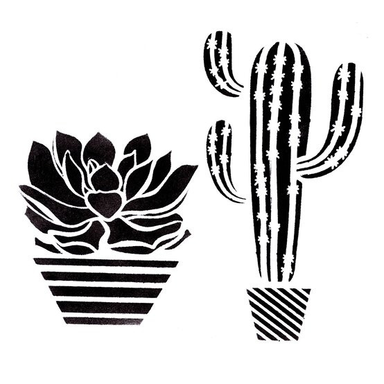 Potted Plants Stencil 21cm x 29cm image number 2