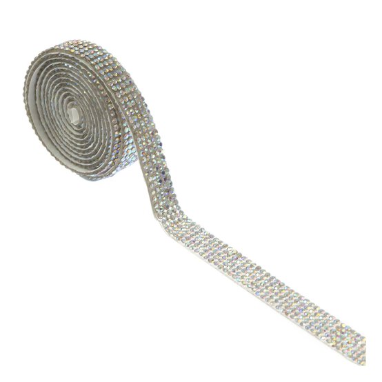 Iridescent Adhesive Gem Strip 1cm x 1m image number 1