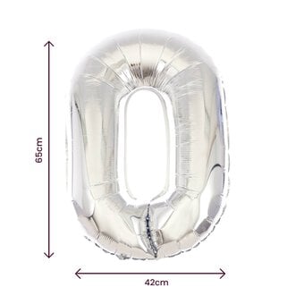 Extra Large Silver Foil Letter O Balloon image number 2