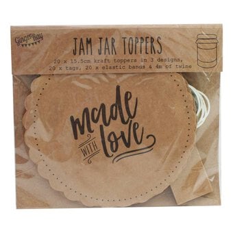 Ginger Ray Large Kraft Jam Jar Topper Kit 20 Pack