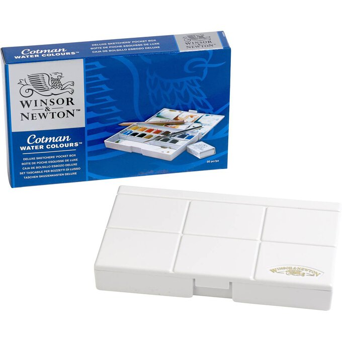 Winsor & Newton Deluxe Sketchers Pocket Box Cotman Watercolor Set
