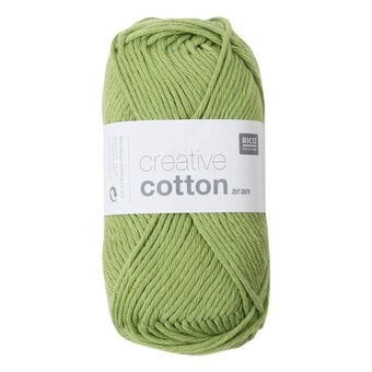 Rico Pistachio Creative Cotton Aran Yarn 50 g