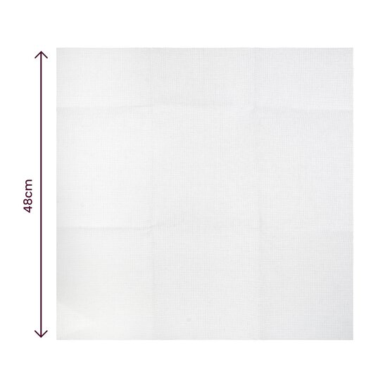 White 14 Count Tapestry Mesh Fabric 48cm x 48cm image number 4