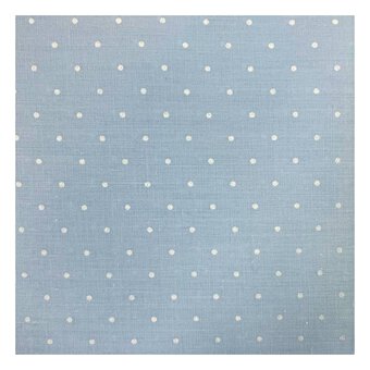 Blue and White Lacquer Spot Polycotton Fabric by the Metre | Hobbycraft