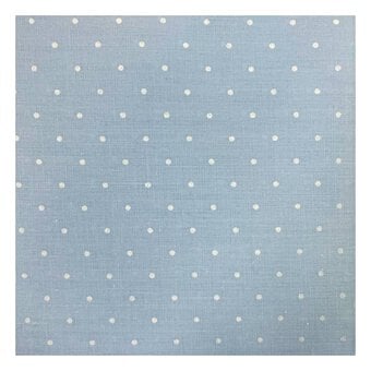 Blue and White Lacquer Spot Polycotton Fabric by the Metre image number 2