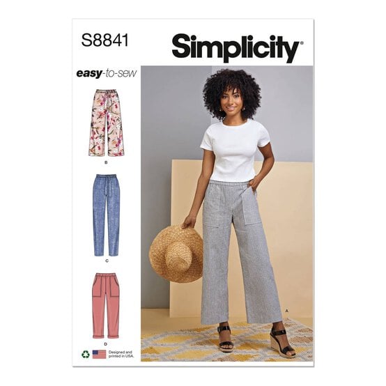 Simplicity Women's Trousers  Sewing Pattern S8841 (R5 14-22) image number 1