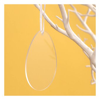 Hanging Clear Acrylic Egg Decorations 10 Pack 