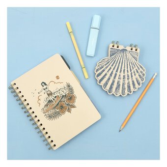 Tiki Beach Shell Spiral Notebook