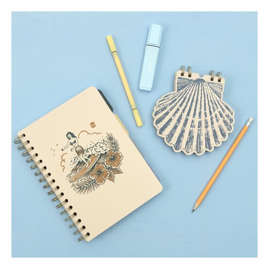Tiki Beach Shell Spiral Notebook image number 2
