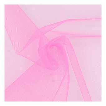 Fluorescent Rose Nylon Dress Net Fabric by the Metre
