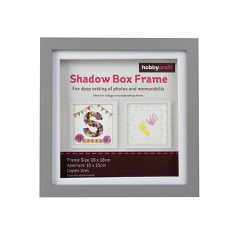 Grey Shadow Box Frame 18cm x 18cm image number 2