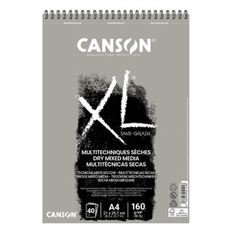 Canson Sand Grain Grey Mixed Media Paper A4 40 Sheets