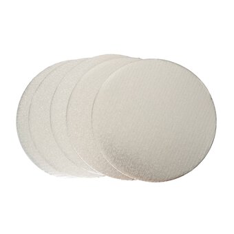 Silver Round Cake Boards 10 Inches 5 Pack 