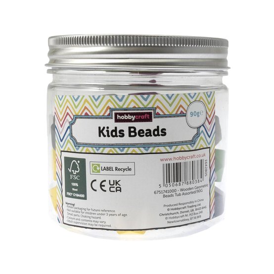 Wooden Geometric Beads Tub image number 3