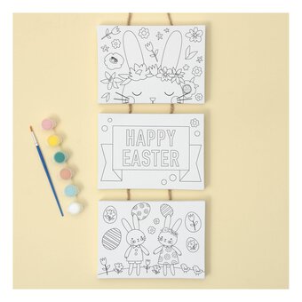 Easter Bunny Colour-in Canvas Kit