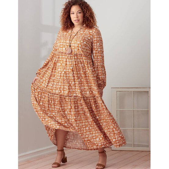 Simplicity Tiered Dress Sewing Pattern S9265 (XXS-XXL) image number 6