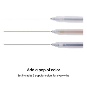 Cricut Joy Black, Gold and Silver Glitter Gel Pens 3 Pack