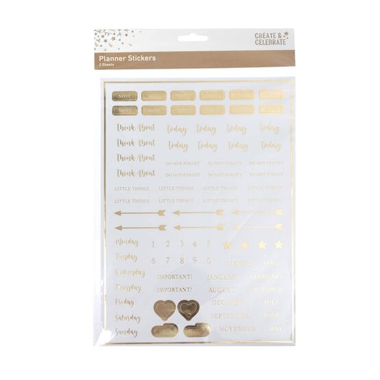 Create & Celebrate Gold Planner Stickers image number 4
