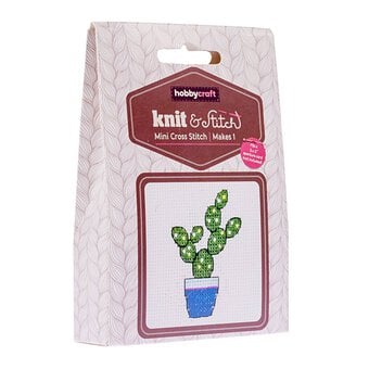 Cactus Pot Mini Cross Stitch Kit