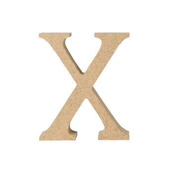 MDF Wooden Letter X 8 cm