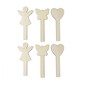 Wooden Angel and Butterfly Shape Sticks 6 Pack image number 1