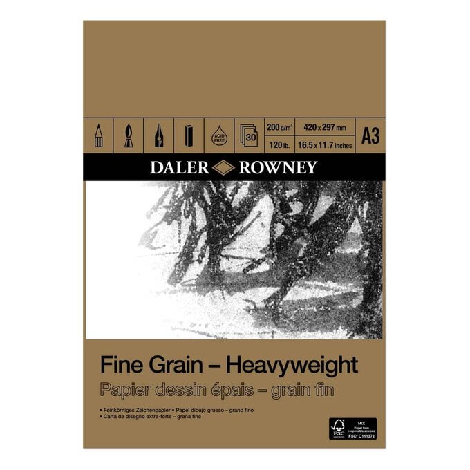 Daler-Rowney Heavyweight Fine Grain Sketchbook A3 image number 1