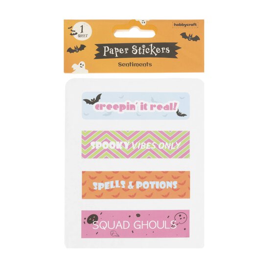 Halloween Sentiment Paper Stickers 4 Pack image number 4