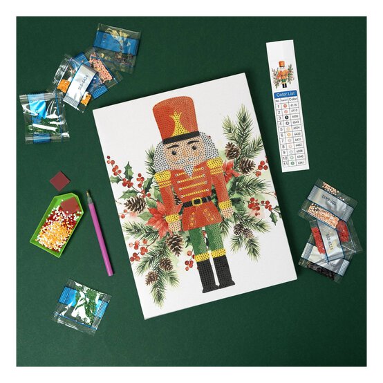 Decorate Your Own Nutcracker Gem Art Canvas Kit image number 1