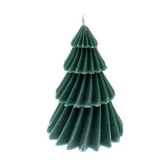 Green Christmas Tree Candle 11.5cm