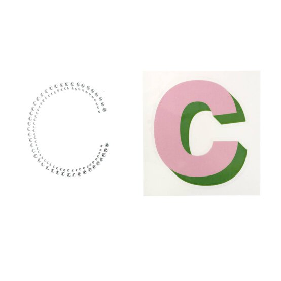 Cold Transfer and Bling Letter C Sticker Set image number 3