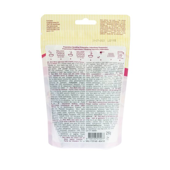 Funcakes Light Blue Deco Melts 250g image number 3