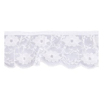 Cream 60mm Frilled Nylon Lace Trim by the Metre
